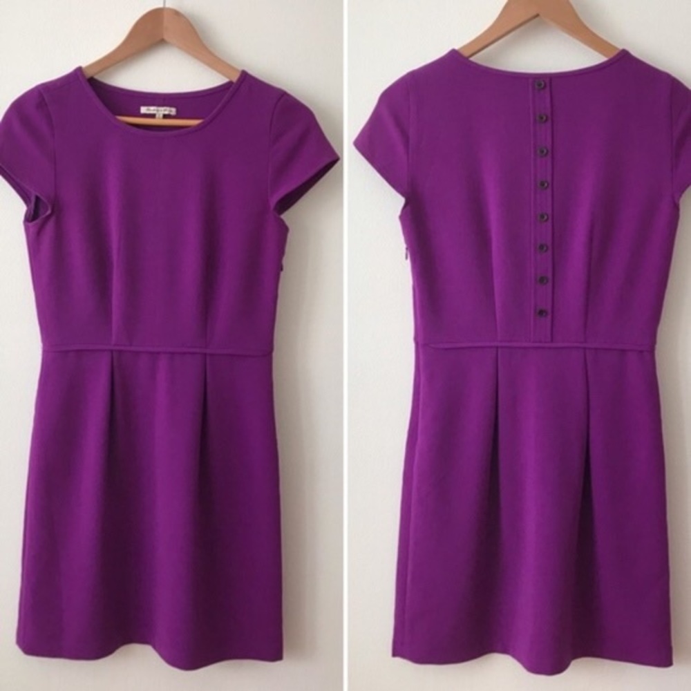 Broadway & Broome Button Back Sheath Dress Purple
